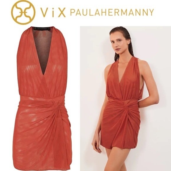 Vix Other - Vix Karina Mini Cover Up in Grapefruit Red sz M 188$